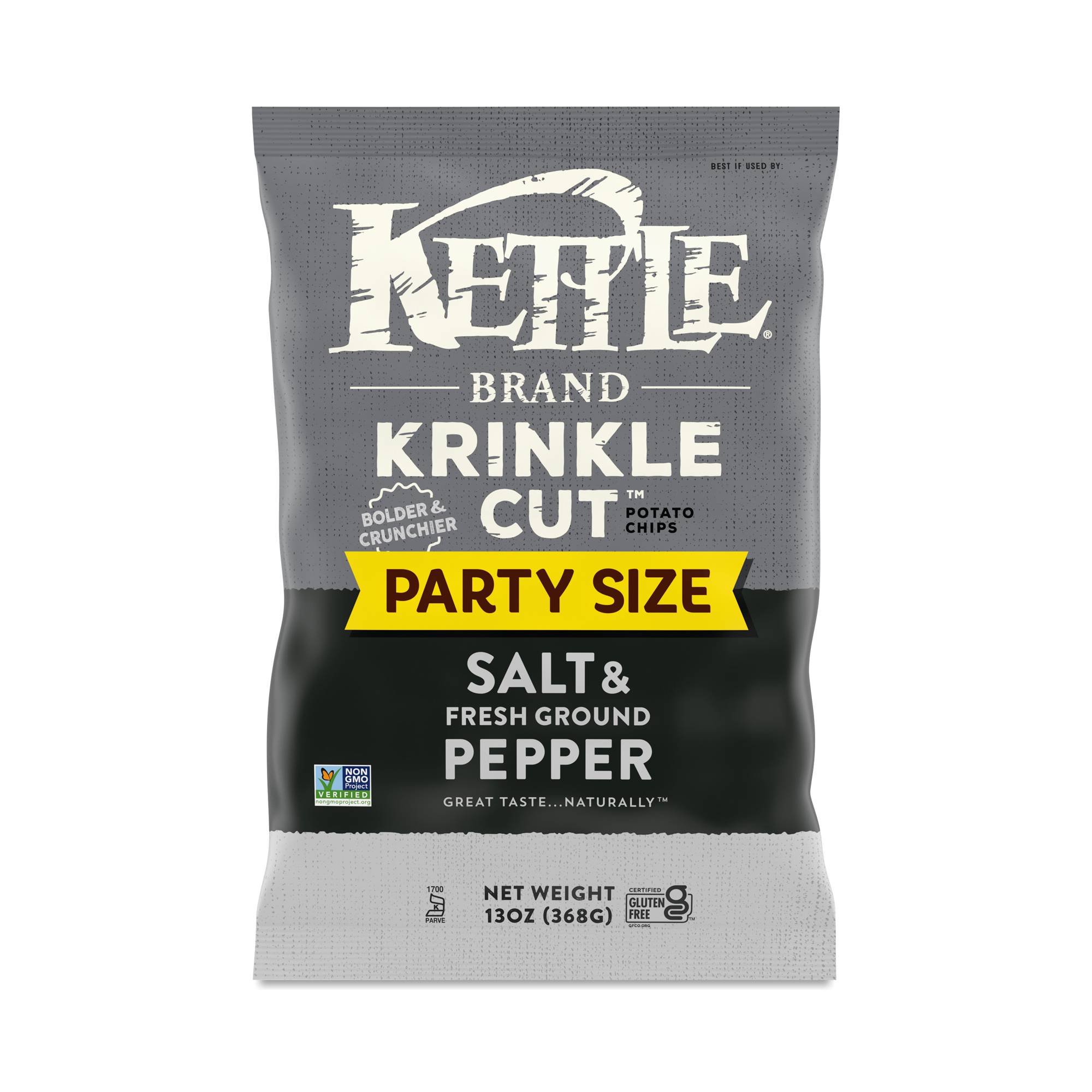 Krinkle Cut Potato Chips, Salt & Fresh Ground Pepper, Value Size