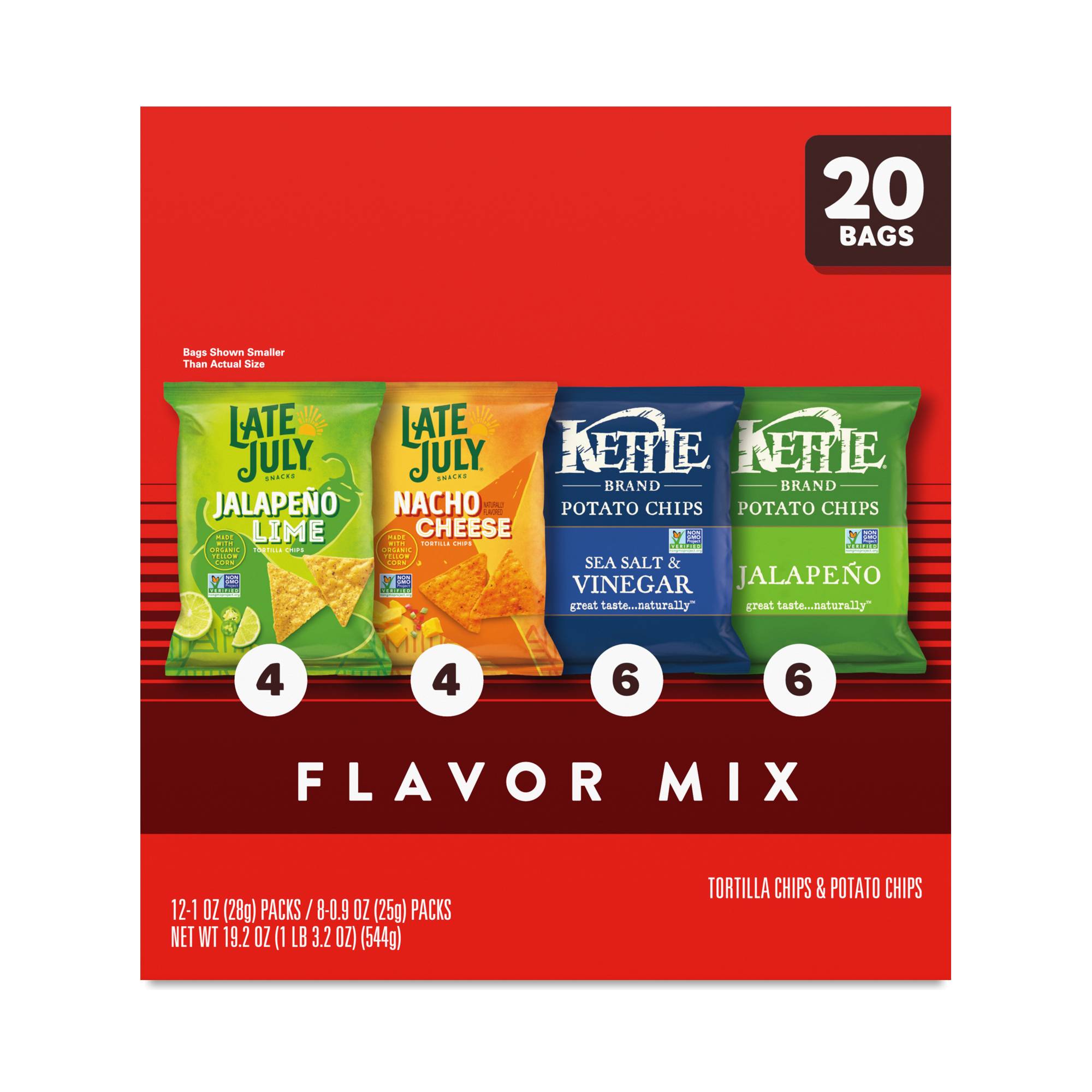Tortilla & Potato Chips Flavor Mix, Variety Snack Pack