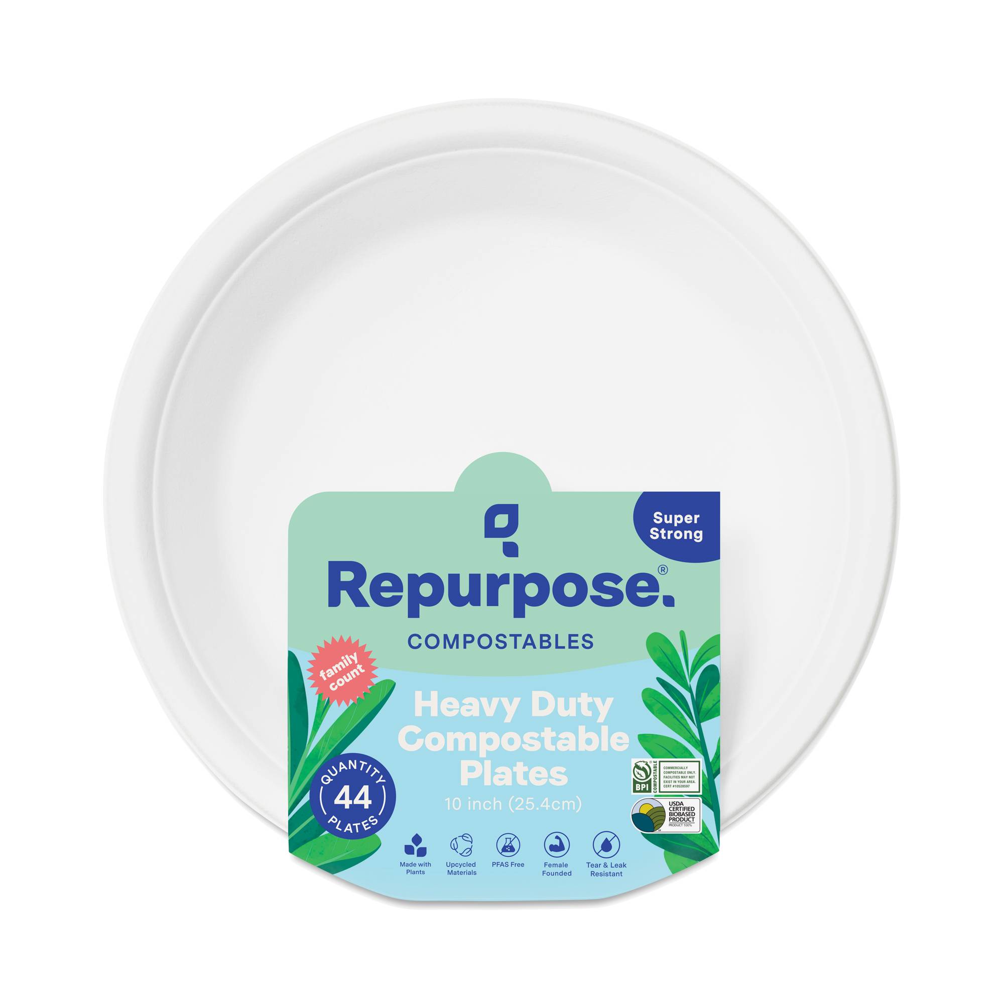 Heavy Duty Compostable 10" Dinner Plates
