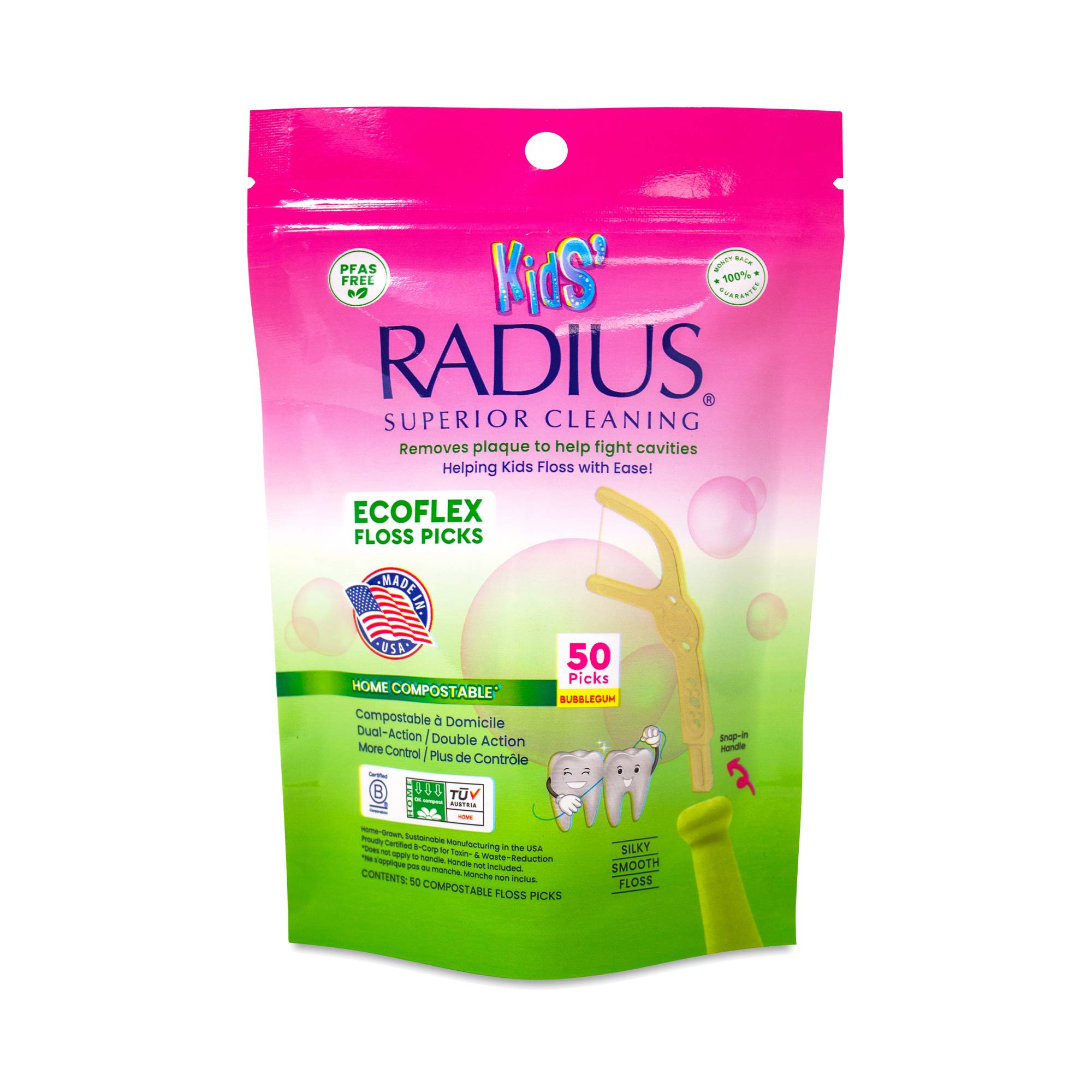 Kids EcoFlex Floss Picks, Bubblegum