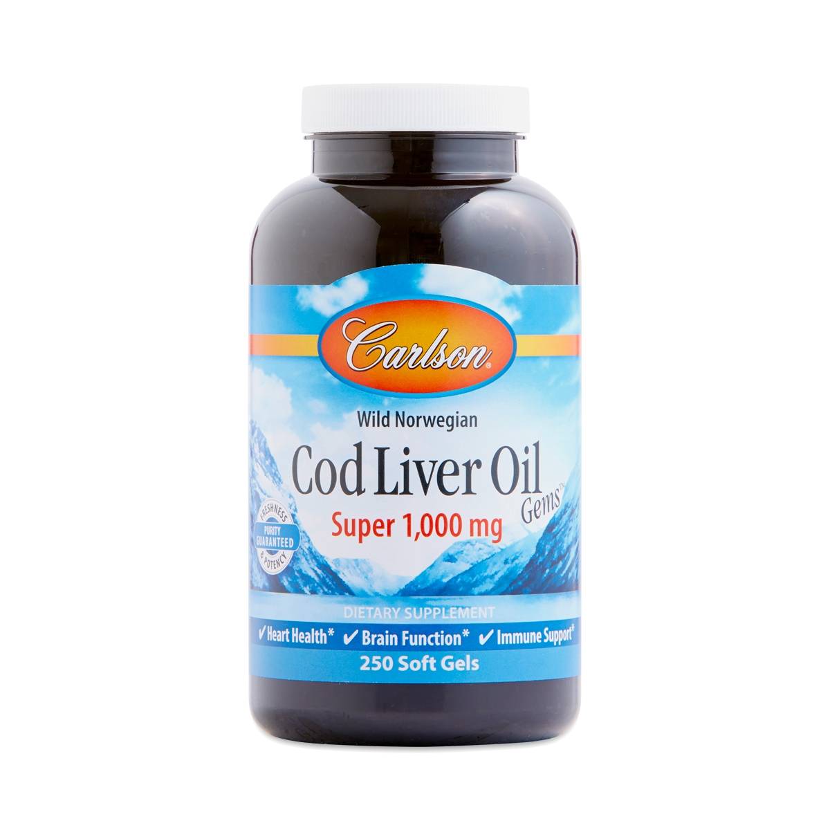 Super 1000 mg Cod Liver Oil Gems by Carlson Labs - Thrive Market