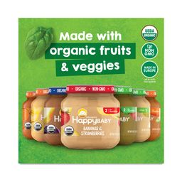 Happy Baby Stage 1 Organic Food Jars, Pears