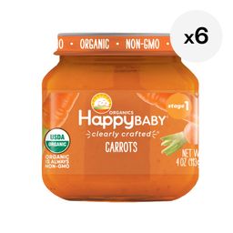 Happy Baby Stage 1 Organic Food Jars, Carrots