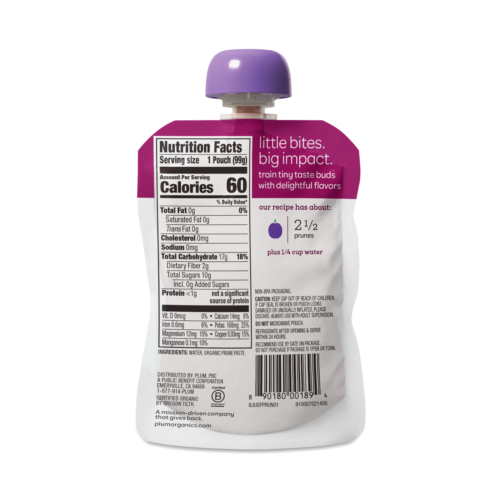 Just Prunes Baby Food Stage 1 by Plum Organics Thrive Market