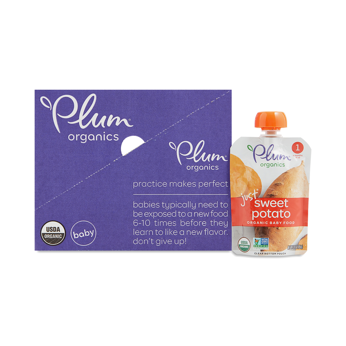Just Sweet Potato Baby Food Stage 1 by Plum Organics Thrive Market