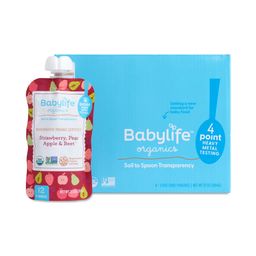 Stage 2 Baby Fruit Blend Pouches, Strawberry, Pear, Apple & Beet