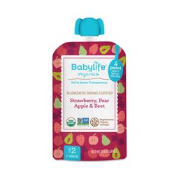 Stage 2 Baby Fruit Blend Pouches, Strawberry, Pear, Apple & Beet