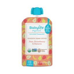 Stage 2 Baby Fruit Blend Pouches, Pear, Strawberry & Banana