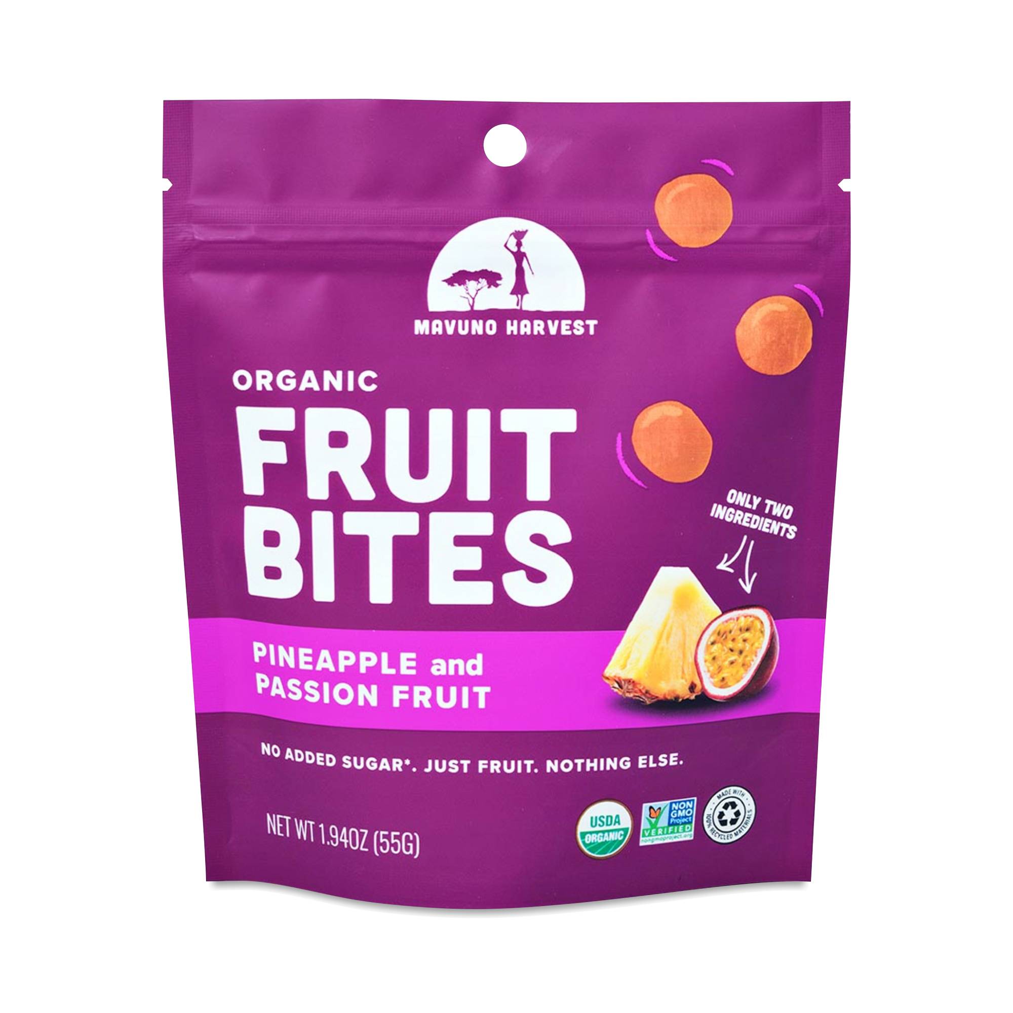 Organic Fruit Bites, Pineapple & Passion Fruit
