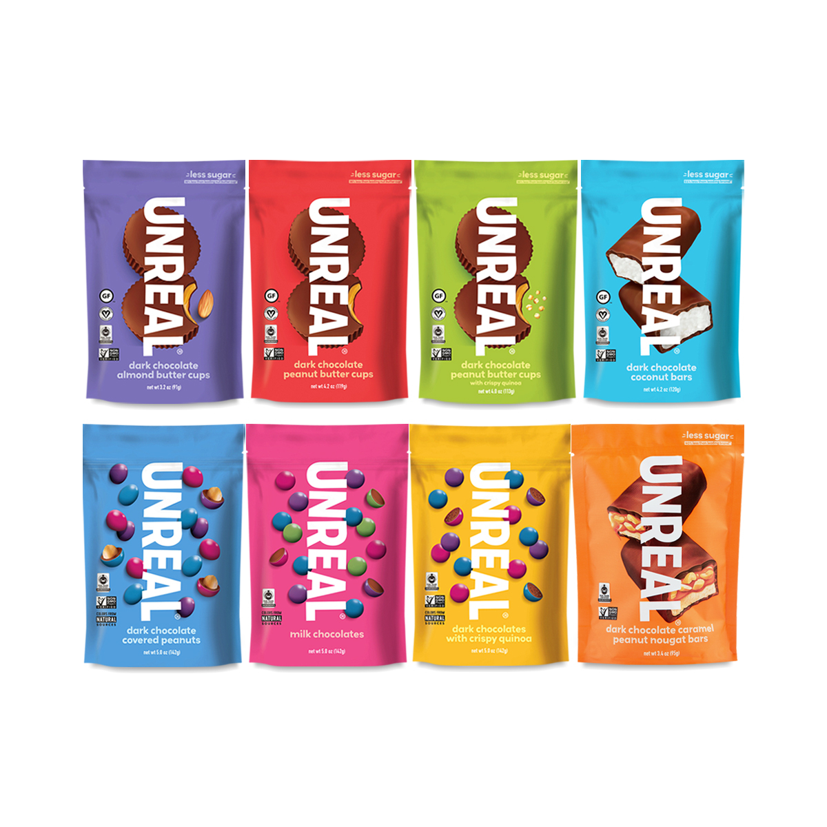 Unreal Dark Chocolate Gems, Crispy Quinoa - 6 oz bag