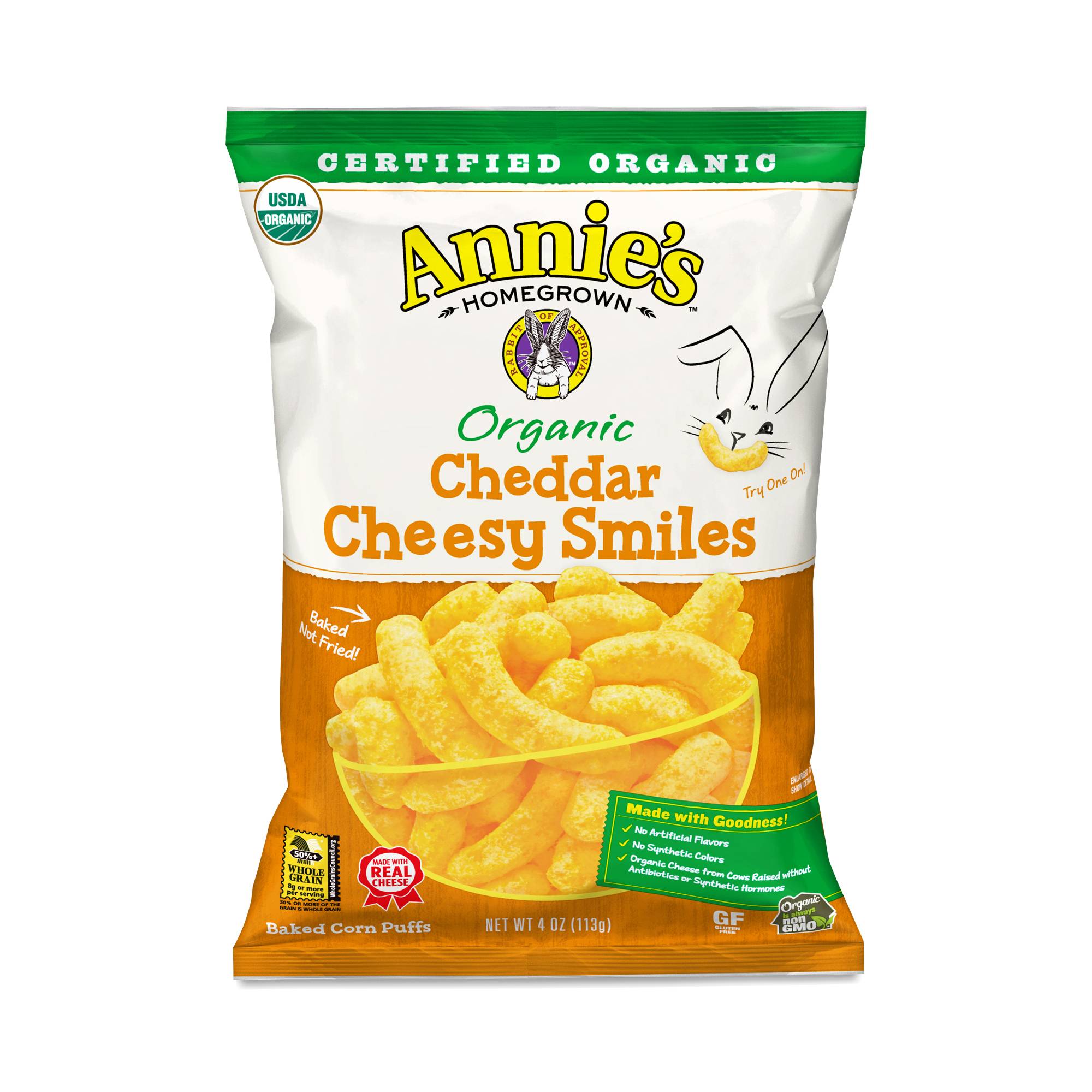 Organic Cheddar Cheesy Smiles