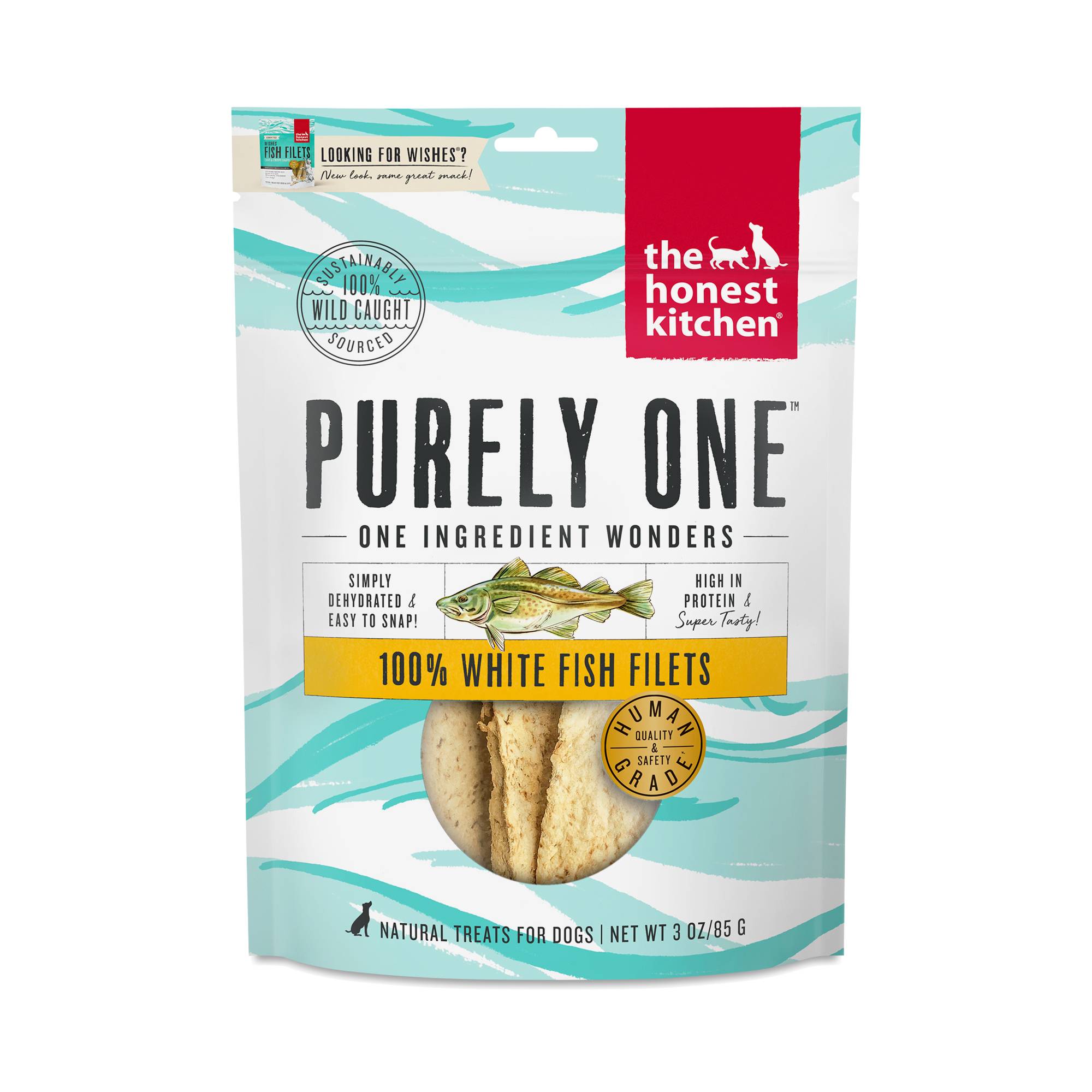 Purely One™ 100% White Fish Filet Dog Treats