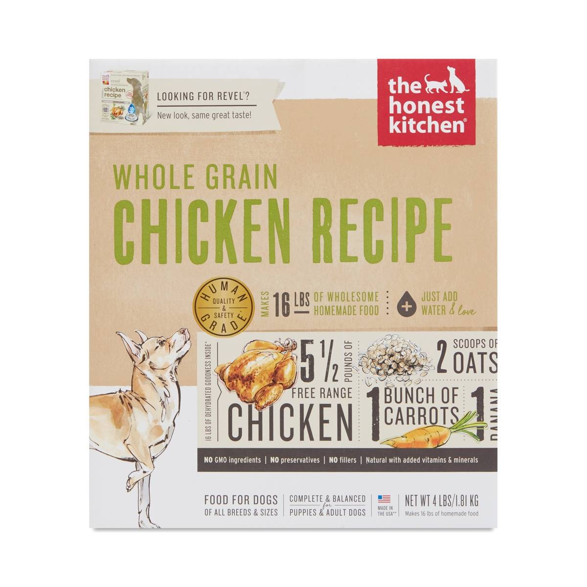 Whole Grain Chicken Recipe Dog Food , 4 lb