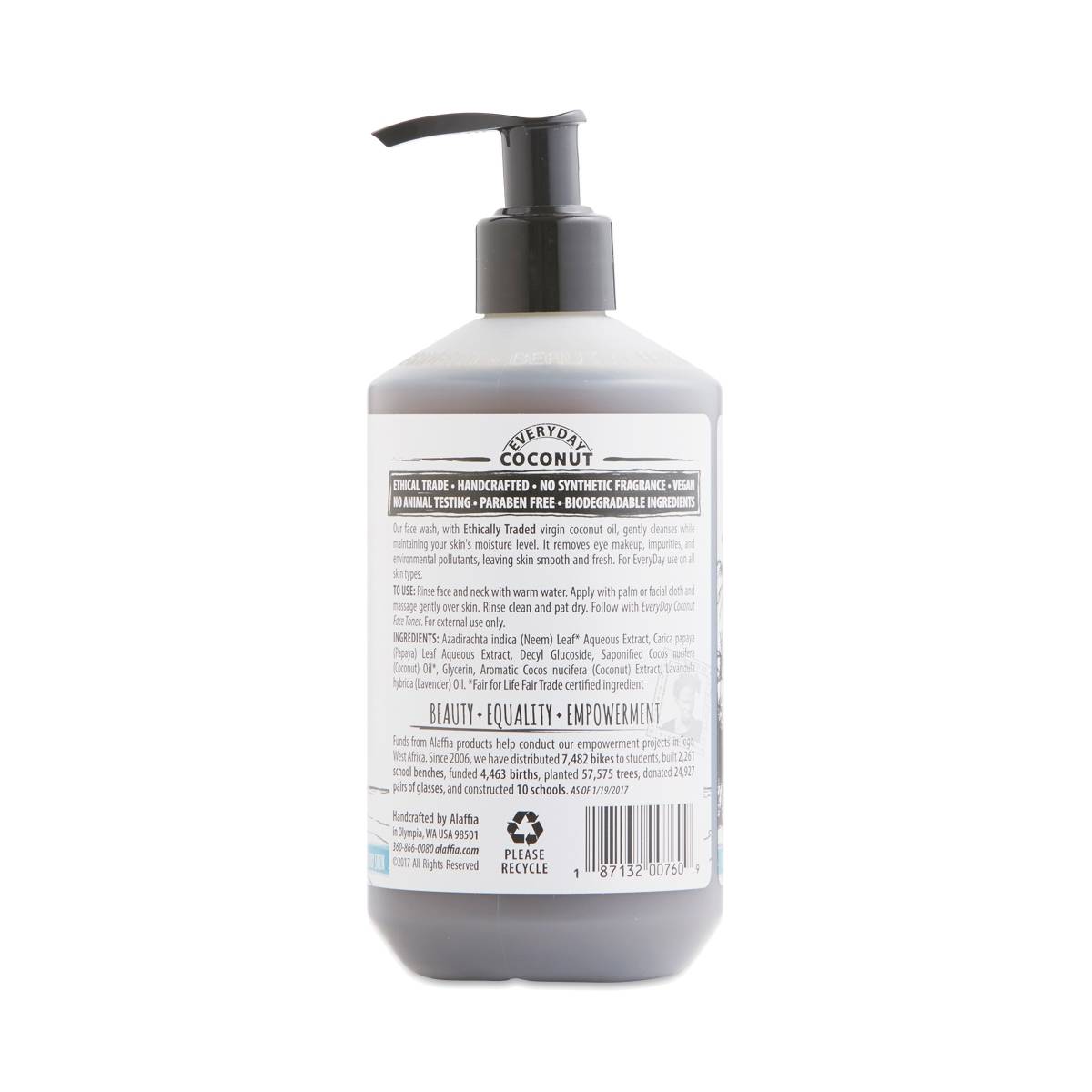 Coconut Cleansing Face Wash, Fair Trade Thrive Market