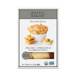 Organic Sourdough Flatbread Bites, Olive Oil & Sel Gris