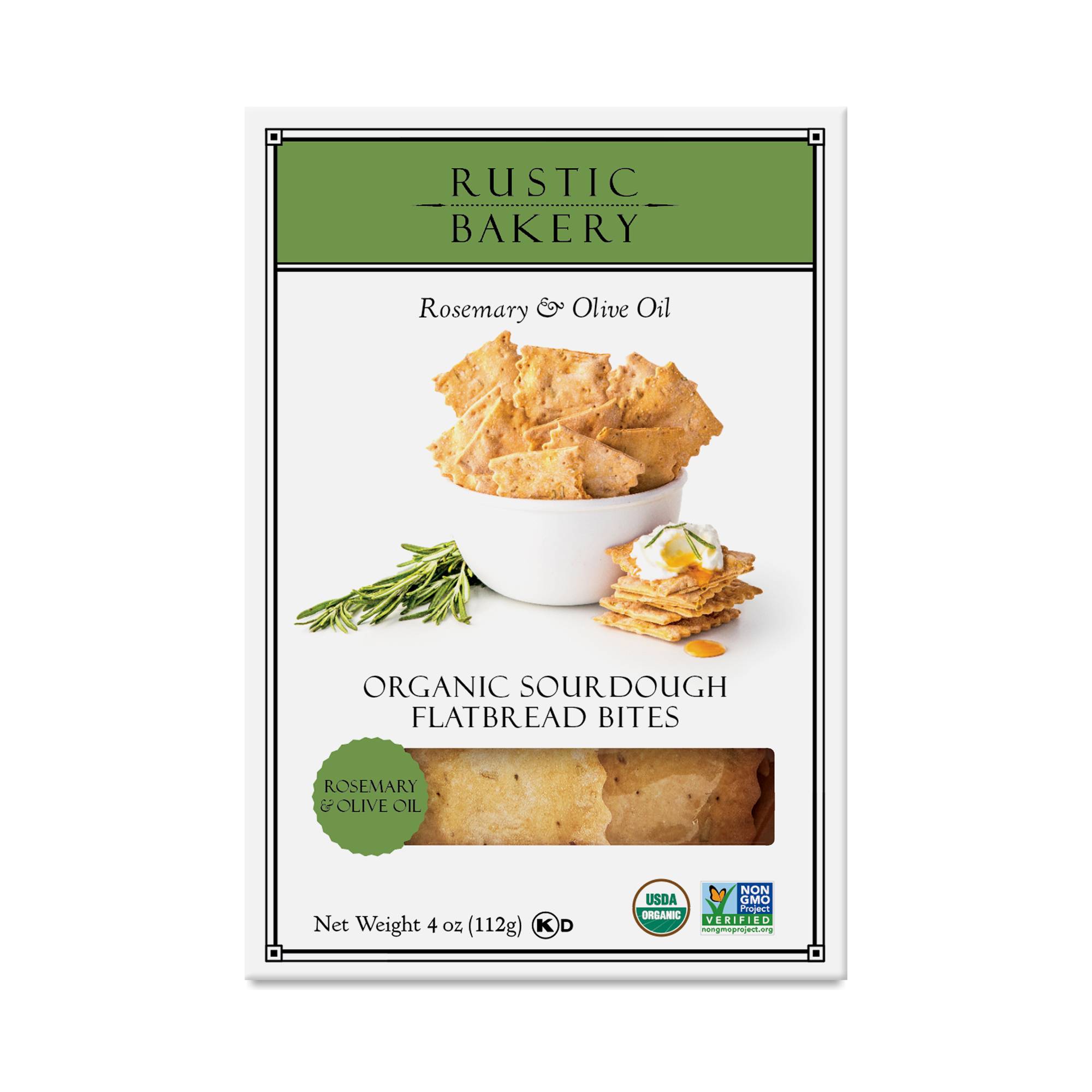 Organic Sourdough Flatbread Bites, Rosemary & Olive Oil