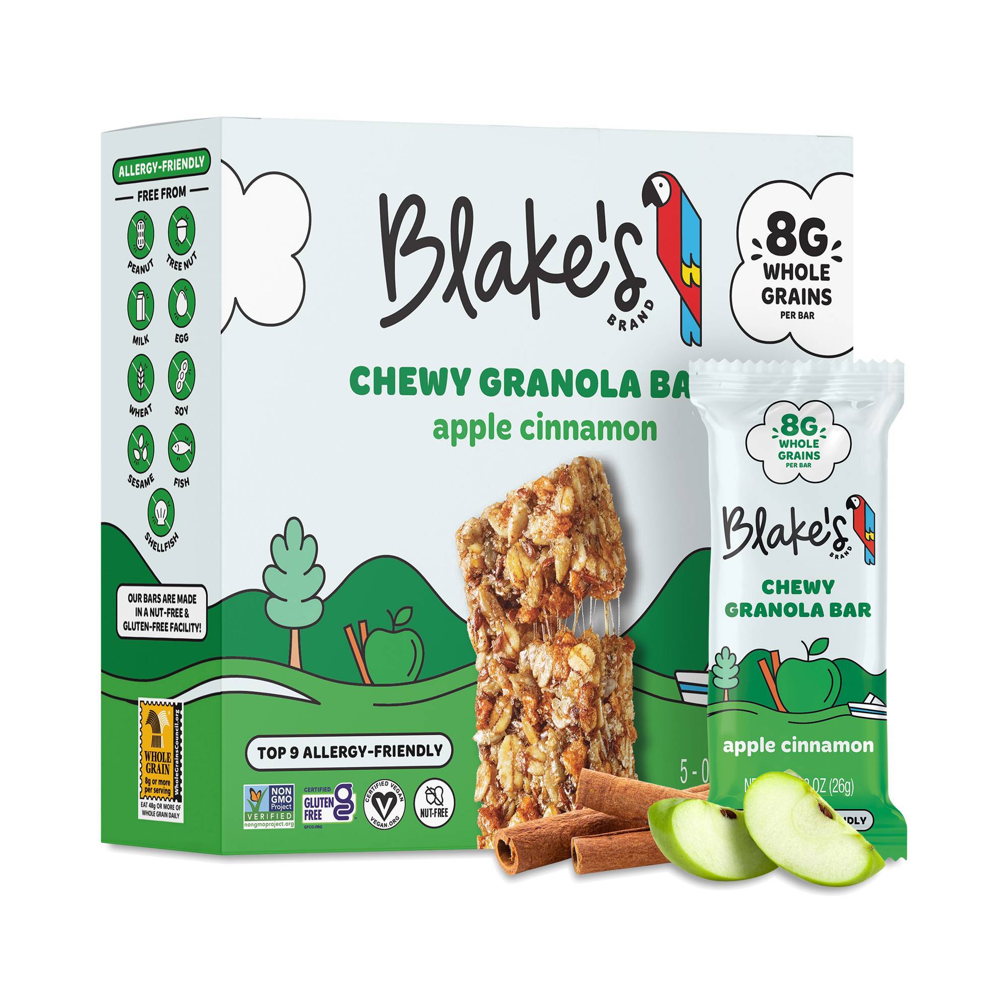 Chewy Granola Bars, Apple Cinnamon