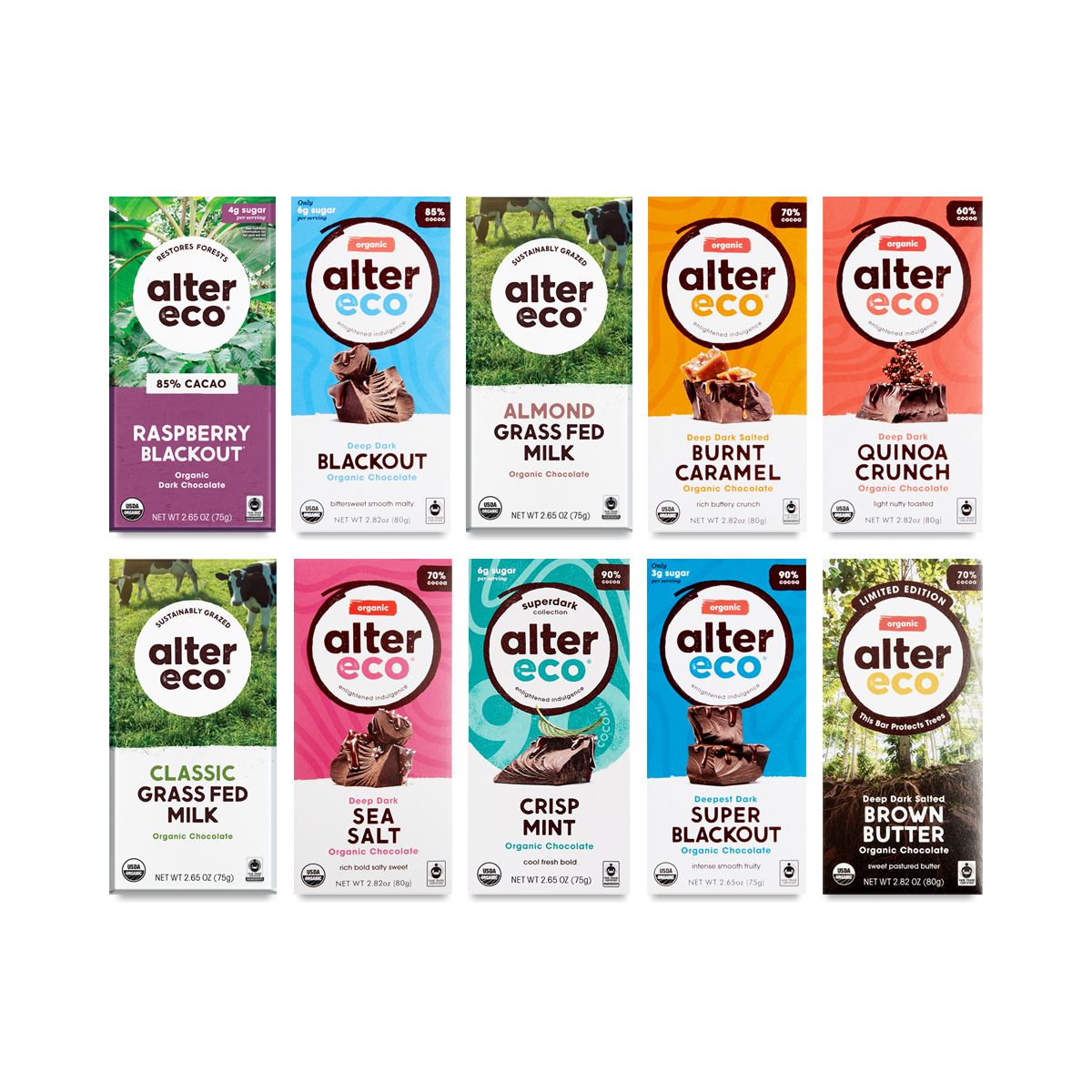 Alter Eco Variety Pack - Choose Your Chocolate Bars