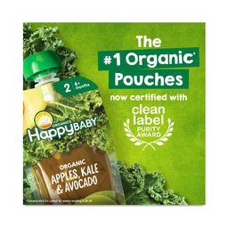 Happy Baby Stage 2 Organic Fruit Pouch, Banana, Raspberries & Oats