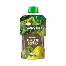 Happy Baby Stage 2 Organic Fruit Pouch, Pear, Kale & Spinach