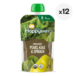 Happy Baby Stage 2 Organic Fruit Pouch, Pear, Kale & Spinach