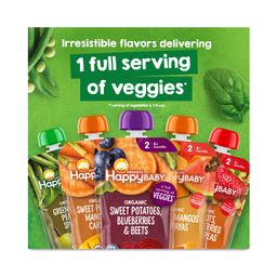 Happy Baby Stage 2 Organic Fruit Pouch, Sweet Potatoes, Mangos & Carrots