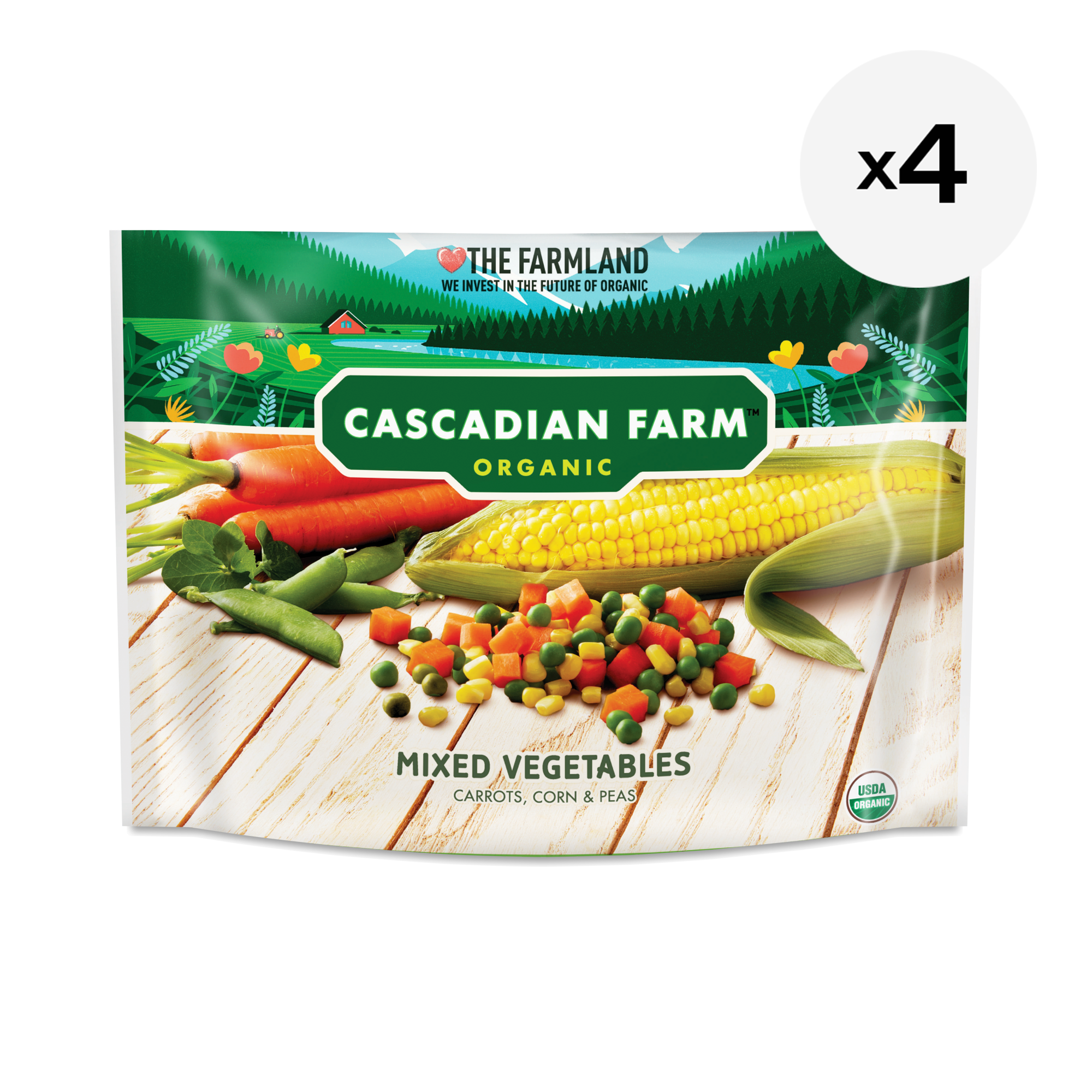 Organic Mixed Vegetables, 4 Pack