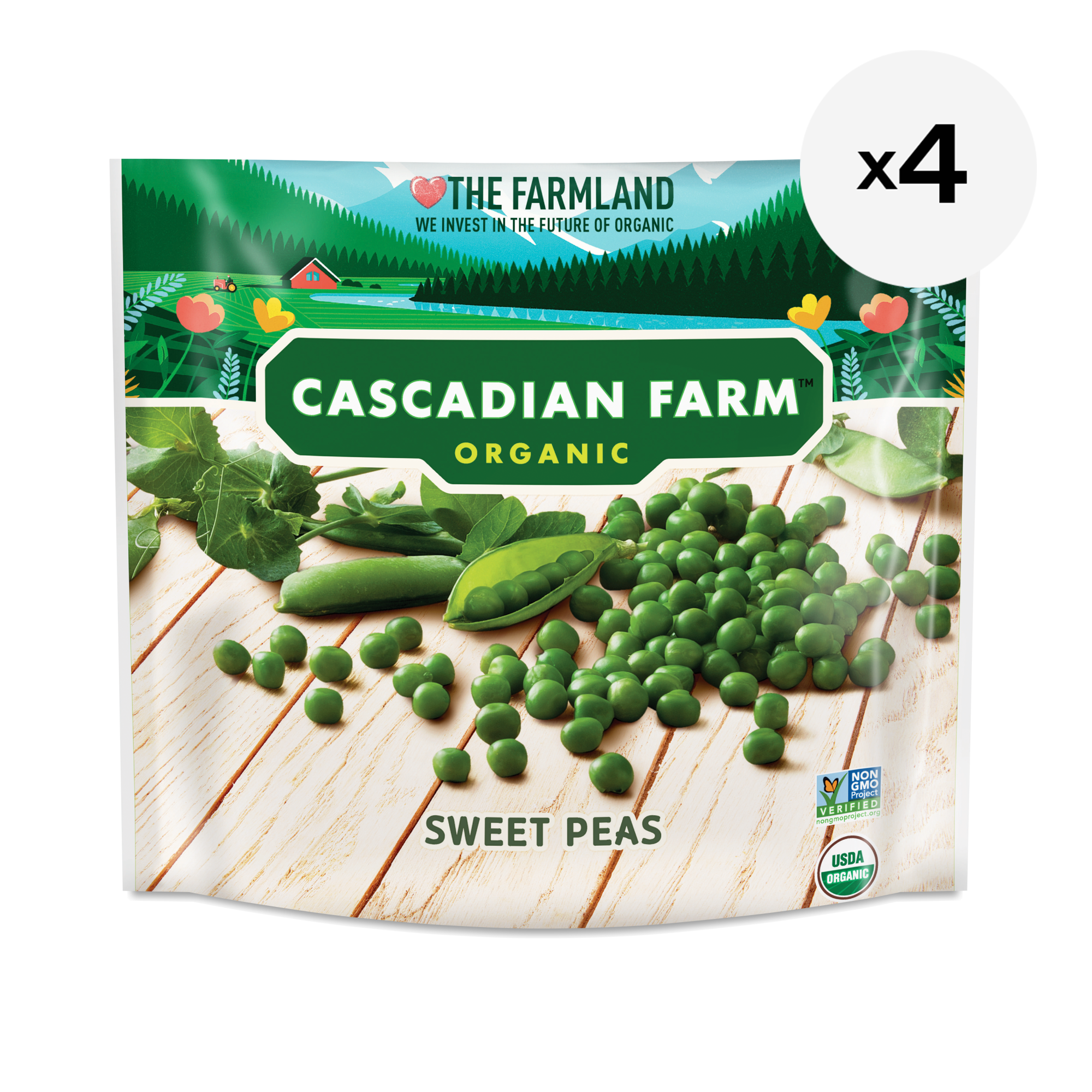 Organic Sweet Peas, 4 Pack