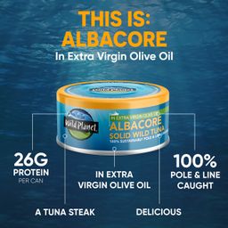 Non-GMO Wild Albacore Tuna In Extra Virgin Olive Oil