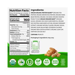 Organic Protein Powder, Peanut Butter