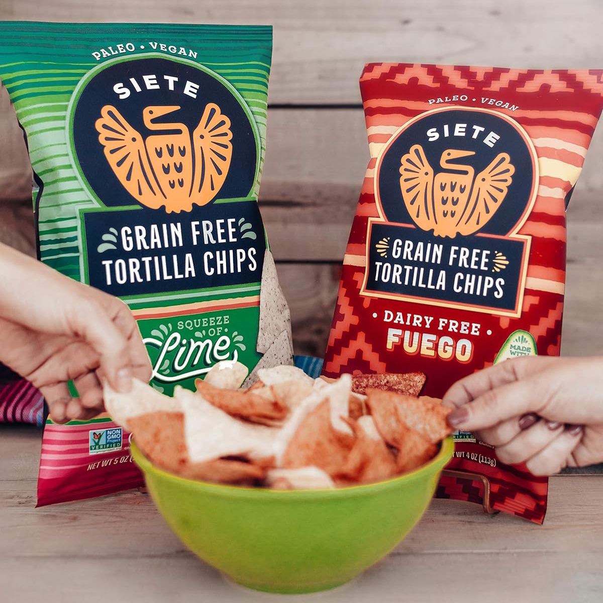 Siete Grain Free Tortilla Chips, Jalapeño Lime | Thrive Market
