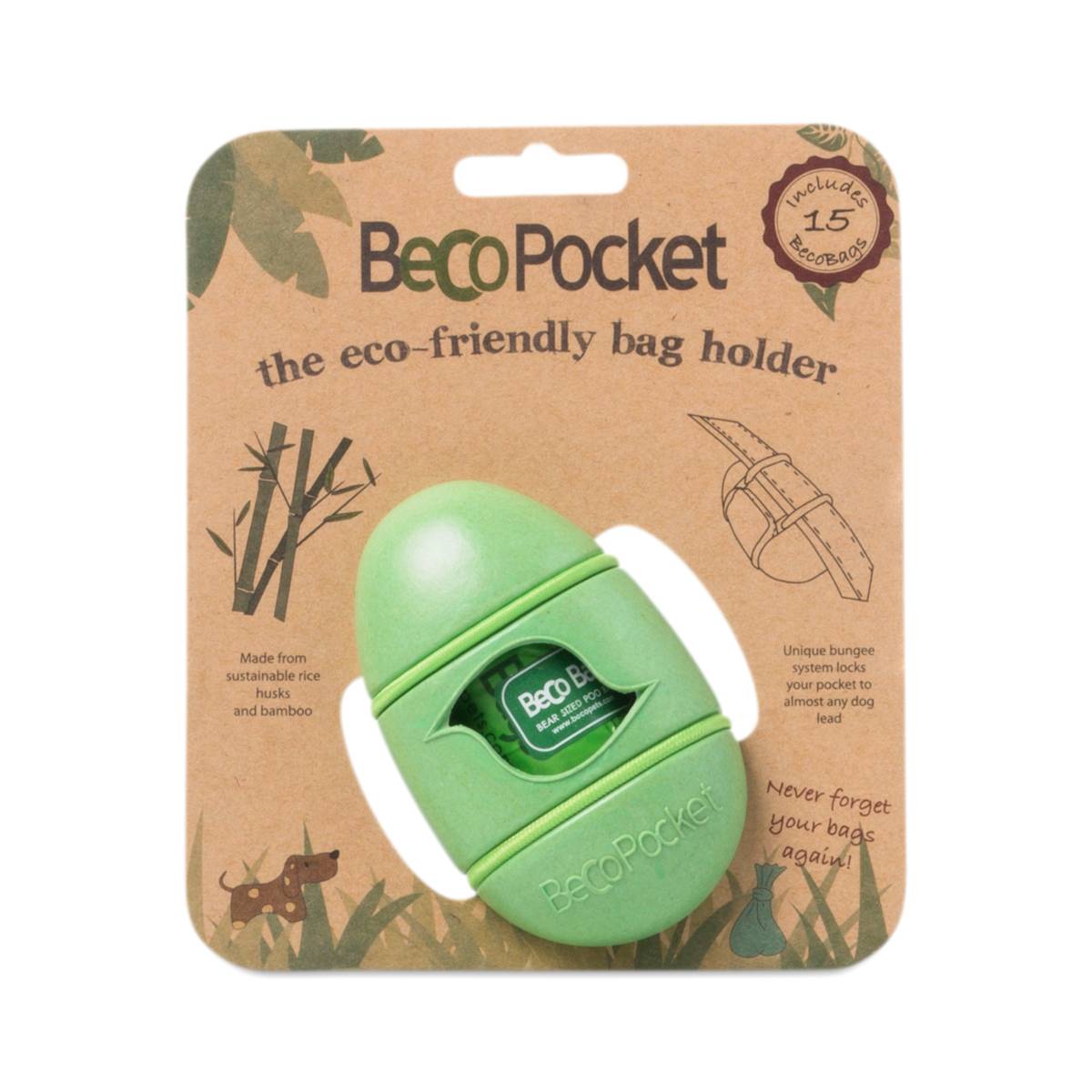 Green Pocket Poop Bag Holder by Beco Pet Thrive Market