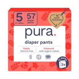 Easy-On Diaper Pants with 360 Degree Stretchy Waistband, Size 5