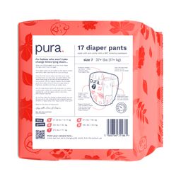 Easy-On Diaper Pants with 360 Degree Stretchy Waistband, Size 7
