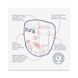 Easy-On Diaper Pants with 360 Degree Stretchy Waistband, Size 7