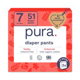 Easy-On Diaper Pants with 360 Degree Stretchy Waistband, Size 7
