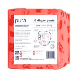 Easy-On Diaper Pants with 360 Degree Stretchy Waistband, Size 6