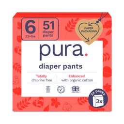 Easy-On Diaper Pants with 360 Degree Stretchy Waistband, Size 6