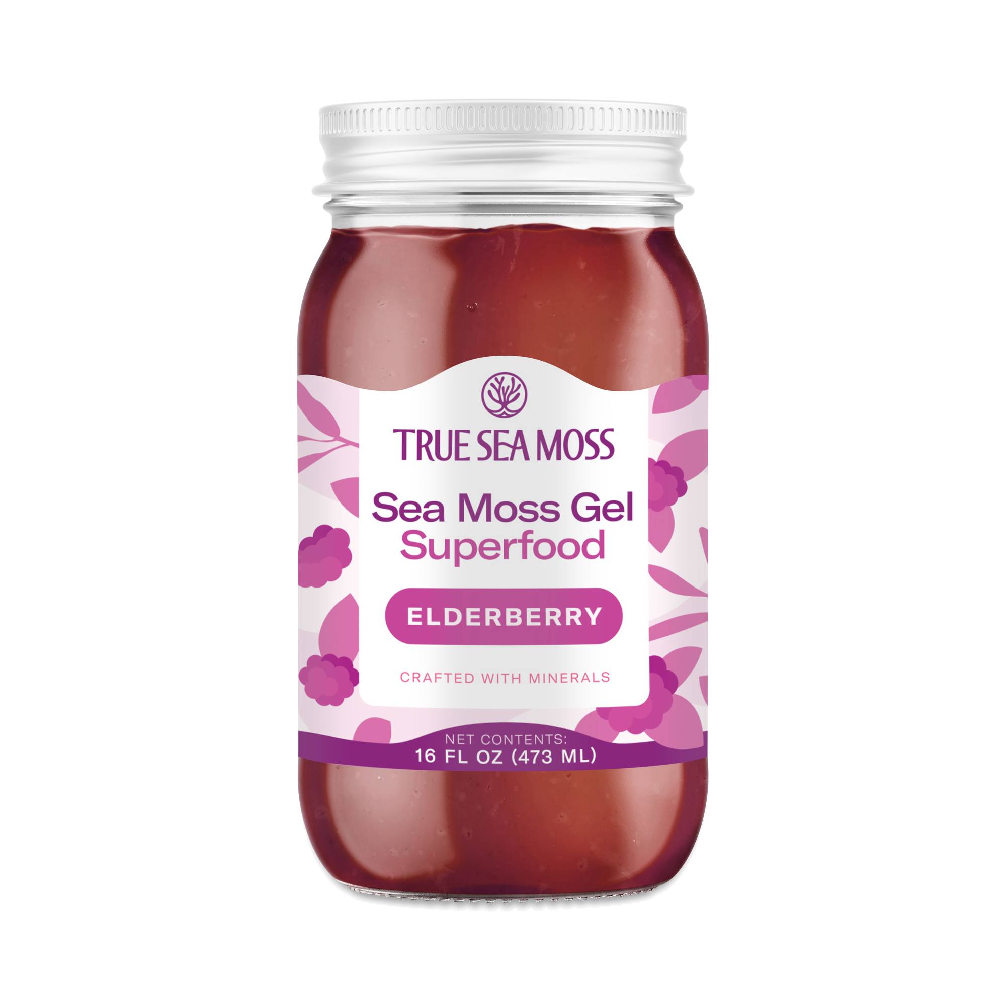 Wildcrafted Sea Moss Gel Superfood, Elderberry