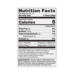 Wildcrafted Sea Moss Gel Superfood, Blue Spirulina & Raspberry