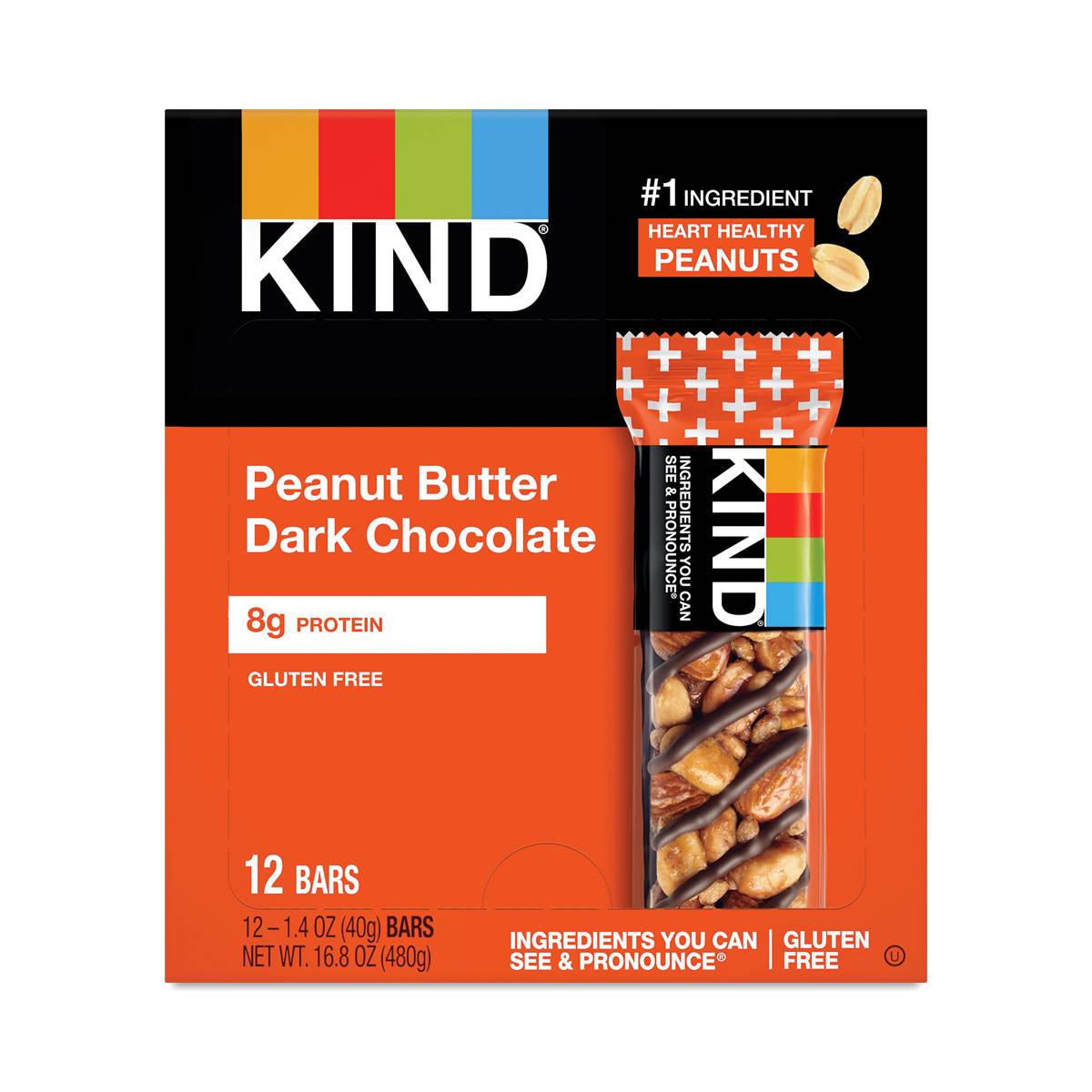 Peanut Butter & Dark Chocolate Protein Bar by Kind Thrive Market