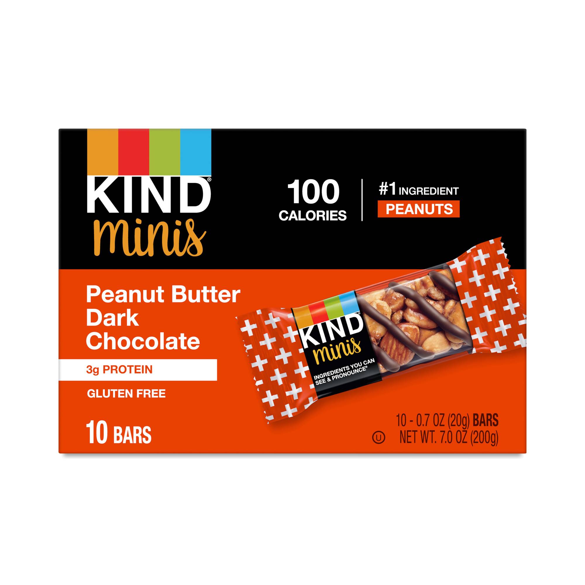 Mini Bars, Peanut Butter Dark Chocolate