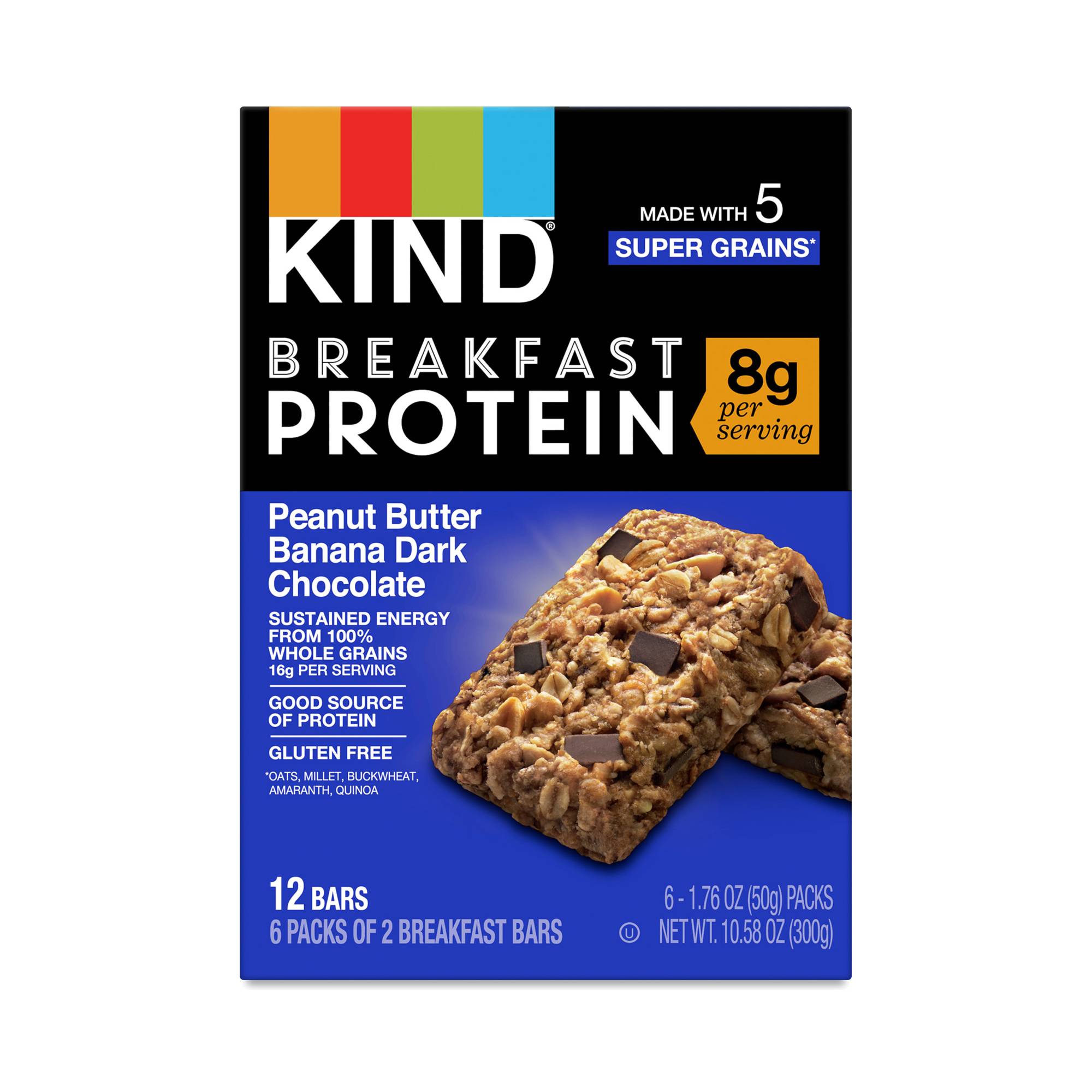 Breakfast Protein Bars, Peanut Butter Banana Dark Chocolate
