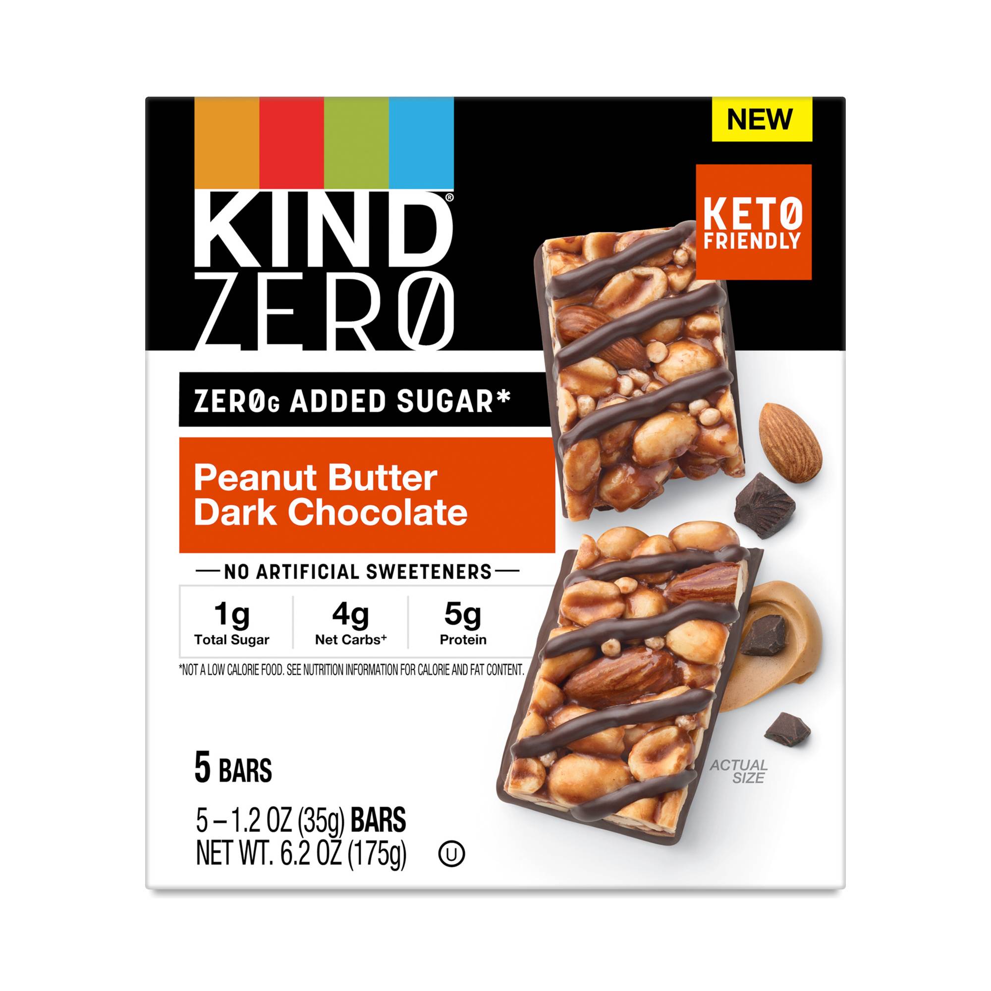 Zero Added Sugar Bars, Peanut Butter Dark Chocolate