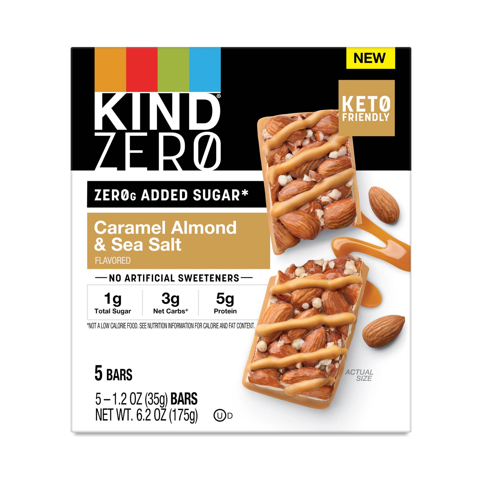 Zero Added Sugar Bars, Caramel Almond & Sea Salt