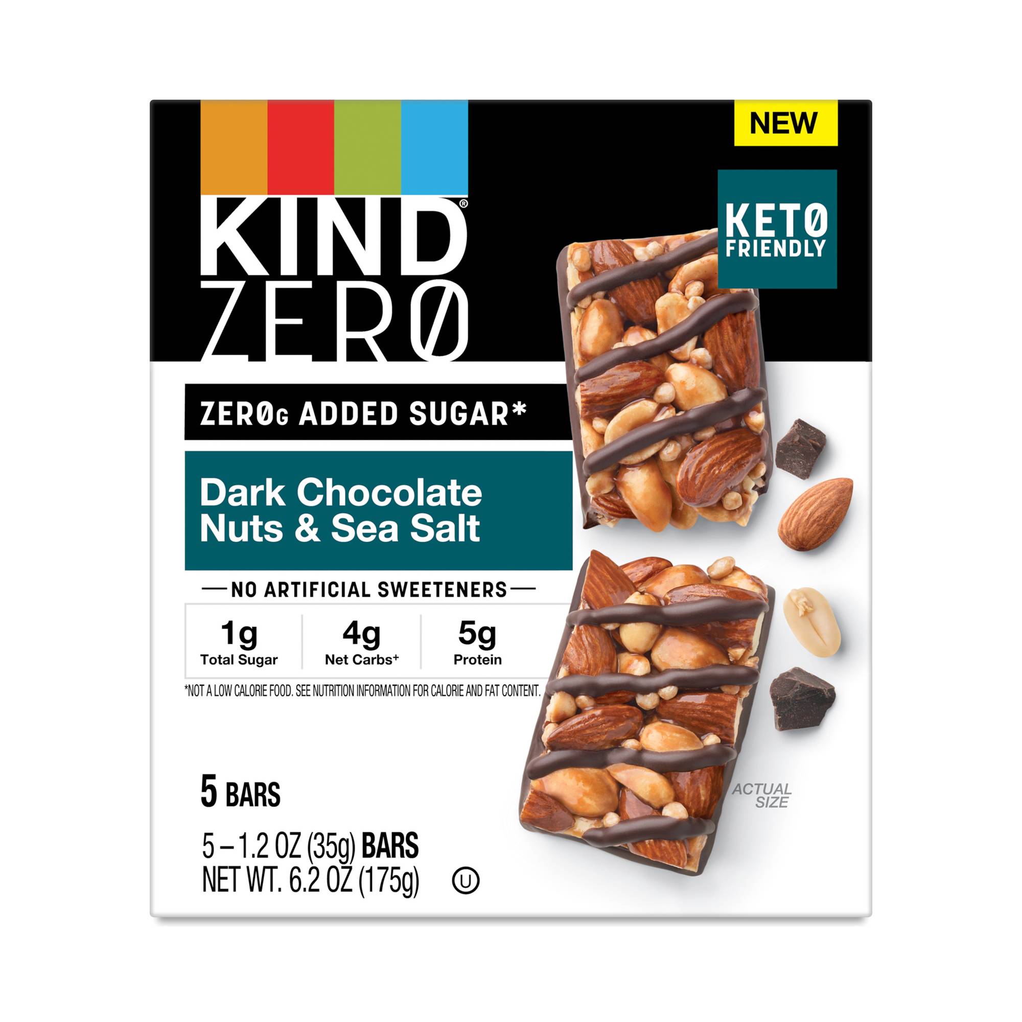Zero Added Sugar Bars, Dark Chocolate Nuts & Sea Salt