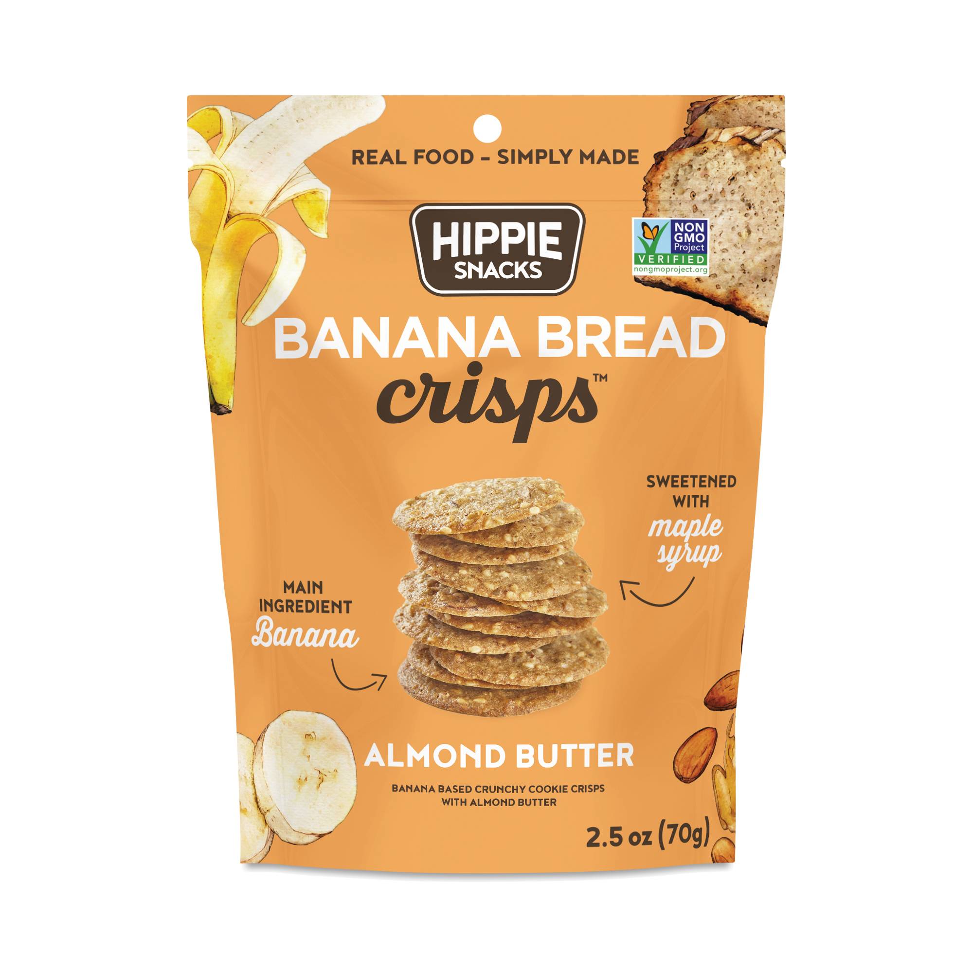 Banana Bread Crisps, Almond Butter