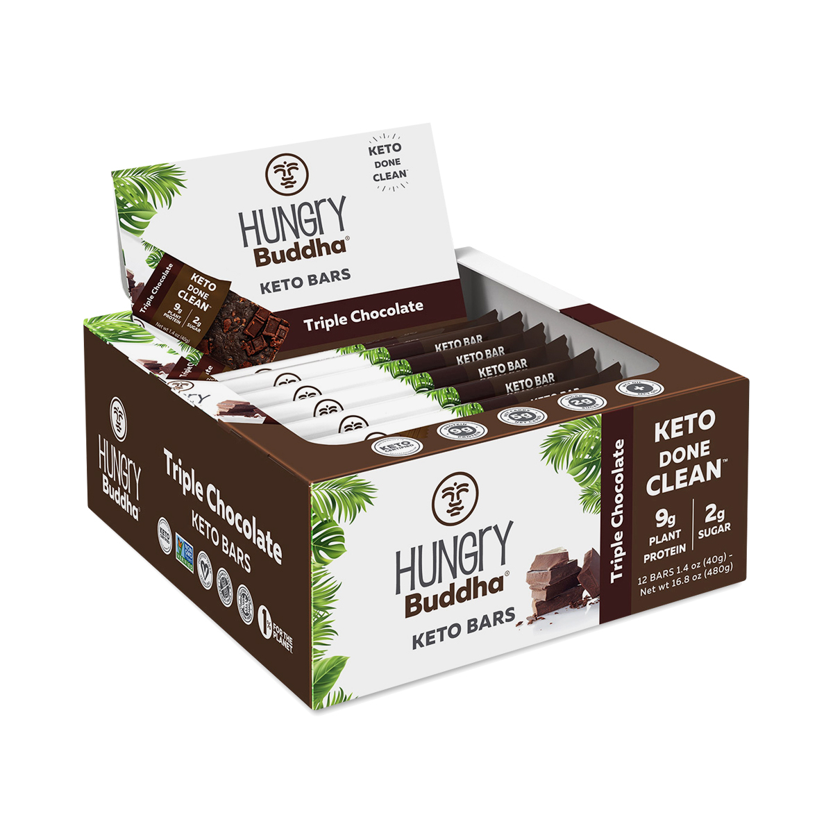 Hungry Buddha Keto Bar, Triple Chocolate Thrive Market