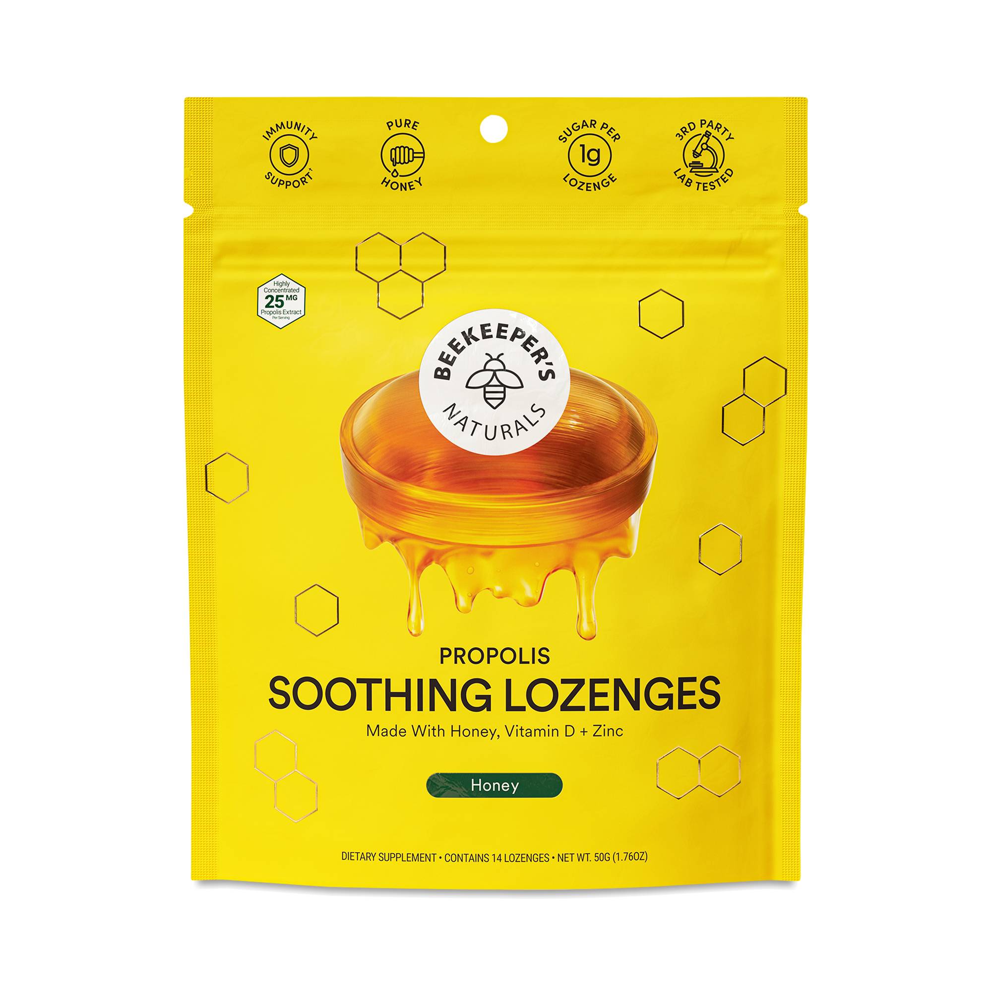 Propolis Soothing Lozenges, Honey