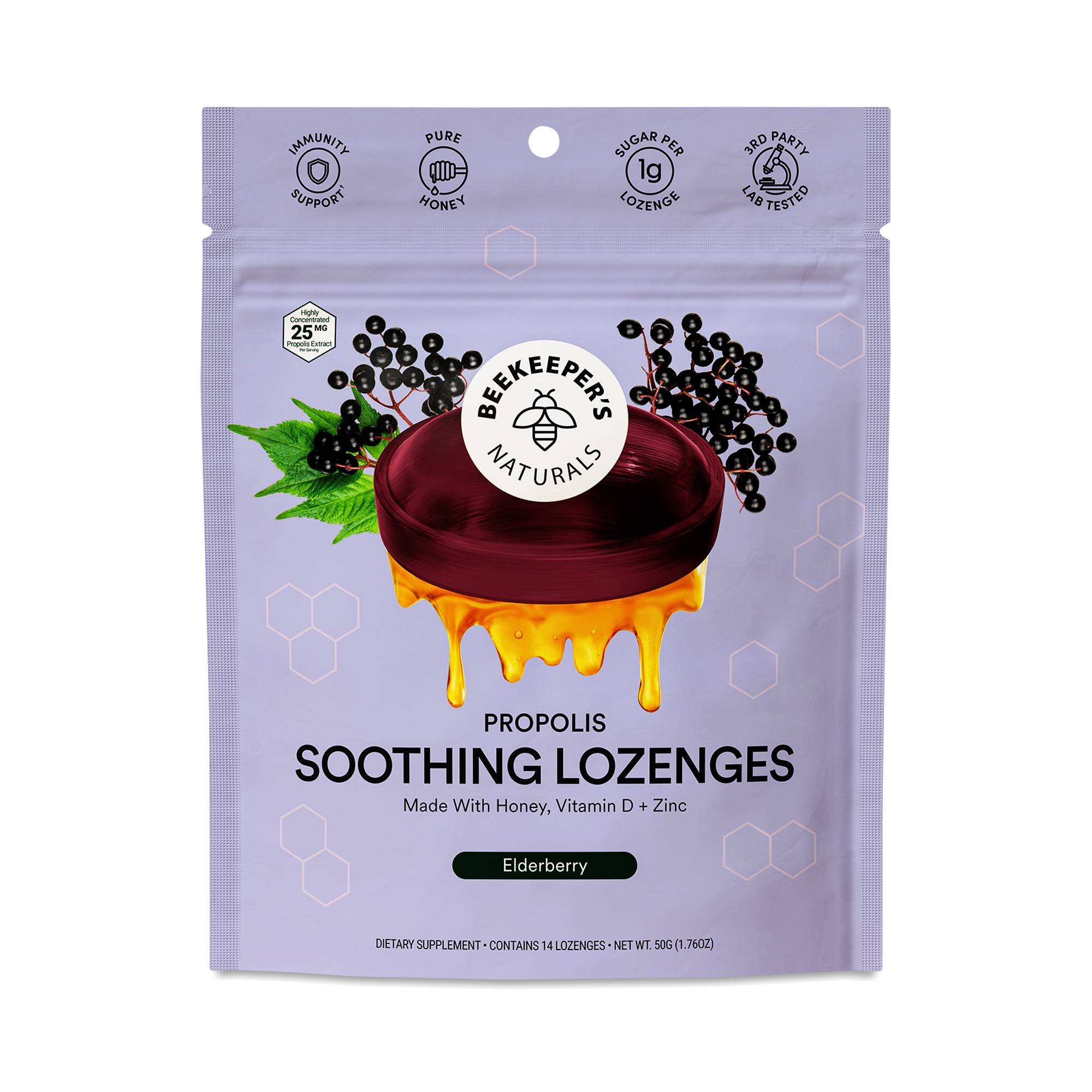 Propolis Soothing Lozenges, Elderberry